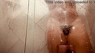 Big tits and ass worship in a bathroom fetish scene