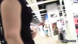 Nympho Czech teen gets seduced and fucked in shop