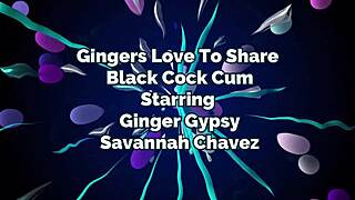 Redheads love to share a big black cock’s cum in a 3 girl group