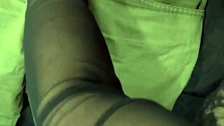 Close-up POV video of ballbusting and squirting fetish