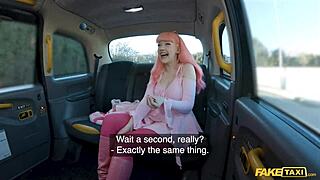 British babe gets creampied in a crazy taxi ride