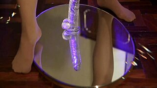 Stepsister indulges in solo play, achieving intense climax