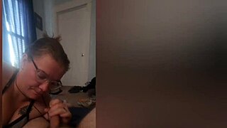 A girl gave a blowjob to her new friend with piercings