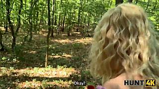 My girlfriend hunt, gets fucked in wood