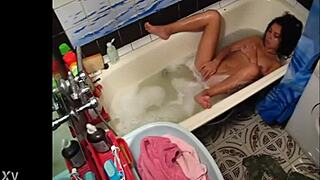 Step sister hides camera, gets naked, masturbates innocently