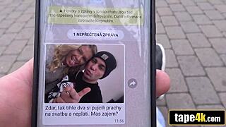 Czech tanned bride gets fucked by debt collector
