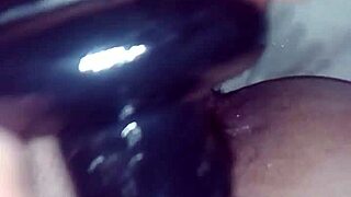 Tranny Jimena Simpson fucked by a black guy with a dildo