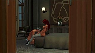 A hot shemale is fucking with her stepdaughter's future husband - Sims 4