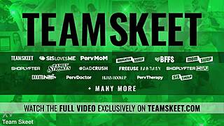 risky girls in wild threesome trailer, caught in action