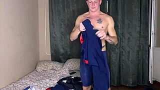 Double penetration and huge load on tight pussy