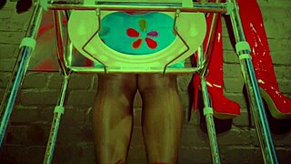 Dominatrix Mistress April, Girl from Ipanema, shows off huge horny holes for double fisting