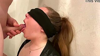 hard deep oral sex with a beautiful redhead, cum dripping everywhere