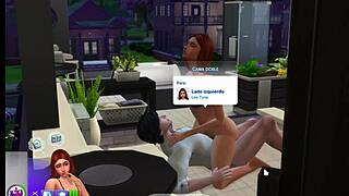 sexy redhead and newlywed couple in sims 4 get all steamy together