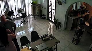 Amateur Latina Gets Wild With Old Ex-Teacher In Living Room Makeout And More!
