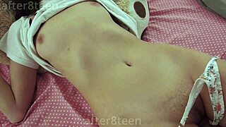 Young amateur girl surprised by an unexpected visitor in her room early in the morning leading to intimate missionary action.
