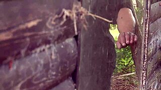 Brunette Milf Threesome Riding in Forest