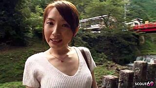 Skinny Asian Mature Cheating Wife Sucks And Swallows Stranger Cum In POV