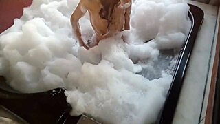 i spied on that curvy brunette bathing then fucked her big ass and buried my cock deep in her anus