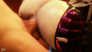 Widowmaker Receives Big Anal Creampie from Assfucking