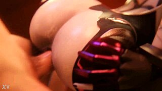 Widowmaker Receives Big Anal Creampie from Assfucking