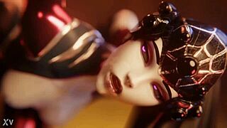 Widowmaker Receives Big Anal Creampie from Assfucking