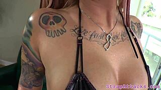 Inked mistress takes her submissive partner for a wild ride