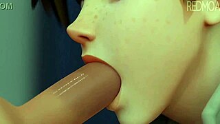 Tracer's wild ride: 3D animated gay sex show