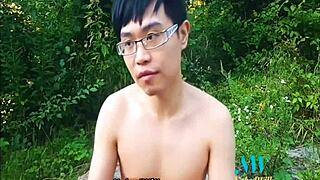 Gay amateur demonstrates nude Kegal exercise and answers questions