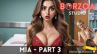 Mia和Papi在医院用湿内裤脱衣震惊棕发少女18+