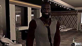 ブラックスタッドがワイルドパーティーでインスタグラムスラットをシェア！金持ち不倫アスファック漫画風