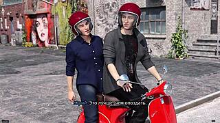 Färsk tjej-spel blir vilt med offentlig 3some-action