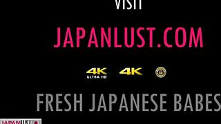 작은 일본 밀프가 POV에서 깊게 사정 받음