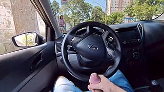 Ryzykowne publiczne rżnięcie się podczas proszenia gorącej nieznajomej o wskazówki