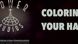 Pintando o cabelo enquanto escuta áudio erótico de dirty talk para mulheres