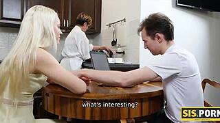 Slank blondine rider stefar i vill debutøkt