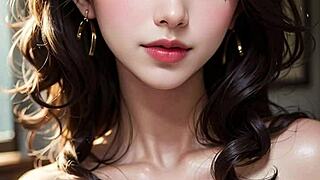 AI生成的模特女孩在惊人AI艺术中展示大奶子 1