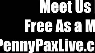 Hej, ryšavá Penny Pax v pančuchách potrebuje tvoj tvrdý kurac teraz