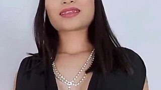 Asian babe fingers herself to intense orgasm