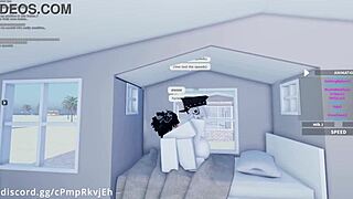 fucking my hot friend in missionary position in roblox with creampie