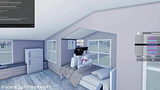fucking my hot friend in missionary position in roblox with creampie