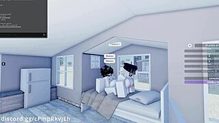 fucking my hot friend in missionary position in roblox with creampie