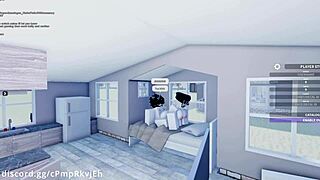 fucking my hot friend in missionary position in roblox with creampie