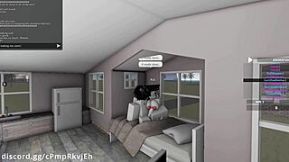fucking my hot friend in missionary position in roblox with creampie
