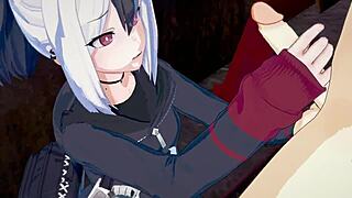 Blue archive goth girl Kayoko in 3D hentai action