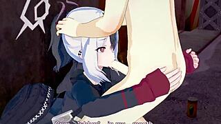 Blue archive goth girl Kayoko in 3D hentai action