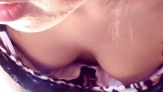 Sexy cleavage on display with perky nipples begging for attention now