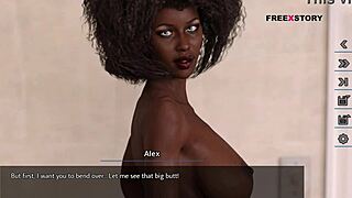 LATISHA GIVES BLOWJOB TO ALEX IN 3D GAME WHILE STUDYING.