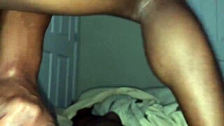 Intense Reverse Cowgirl Riding Action with Passionate Movements