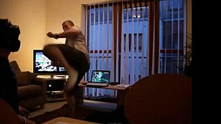 Gay foot kickboxing match with skilled fighters