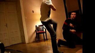 Gay foot kickboxing match with skilled fighters